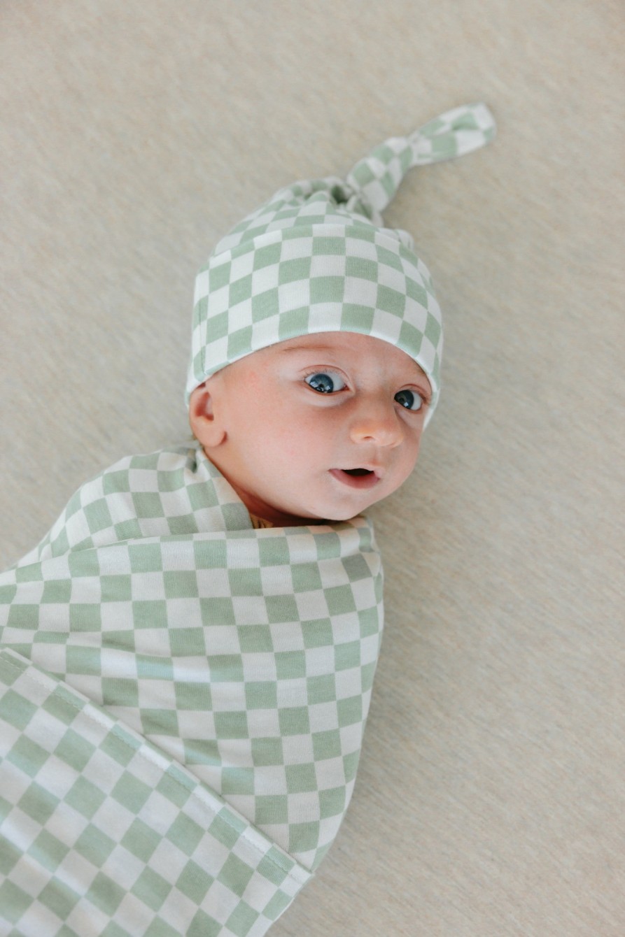 Shop Solly Baby The Knotted Hat | Fern Chequer Knotted Hat