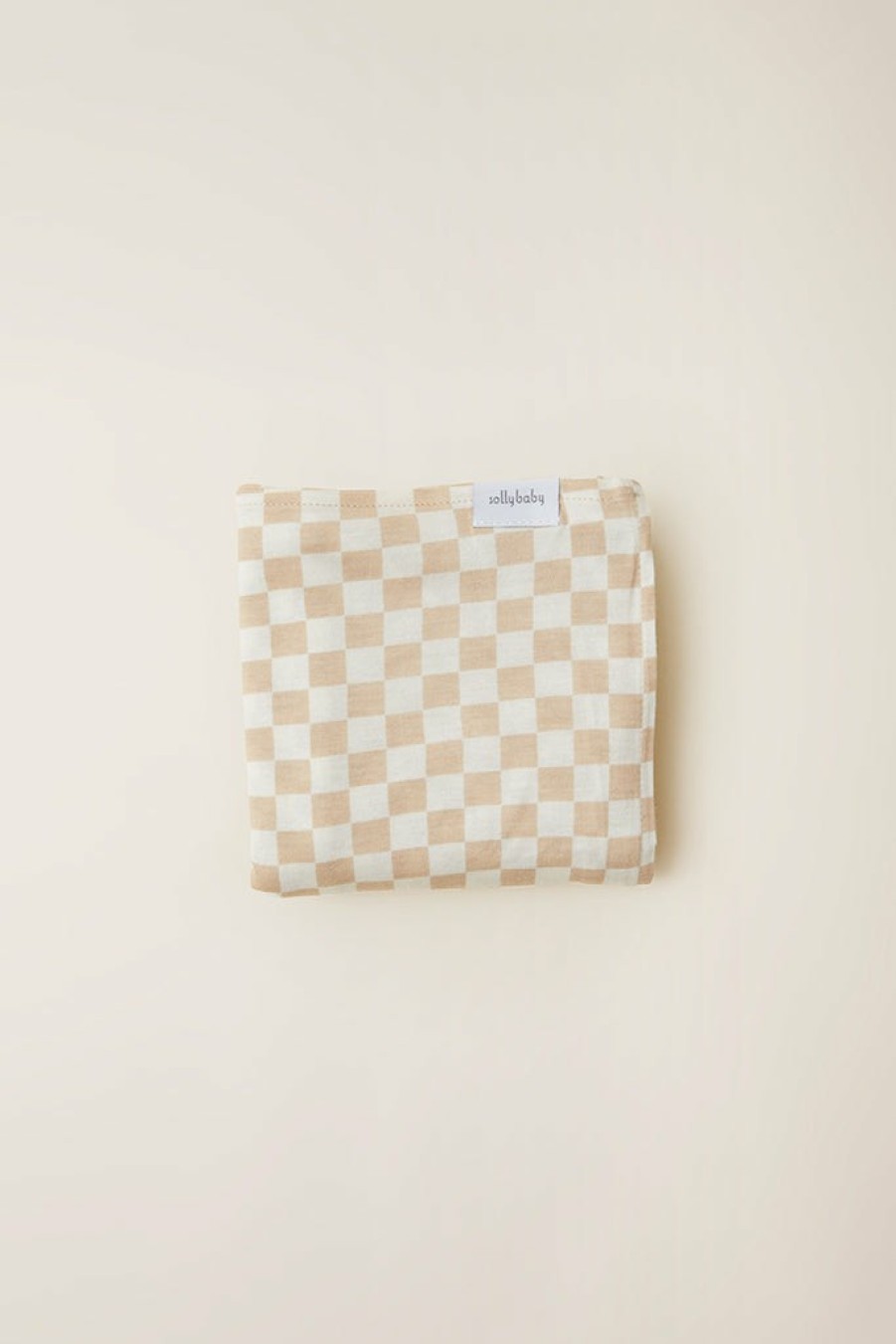 Shop Solly Baby The Swaddle | Cream Chequer Swaddle