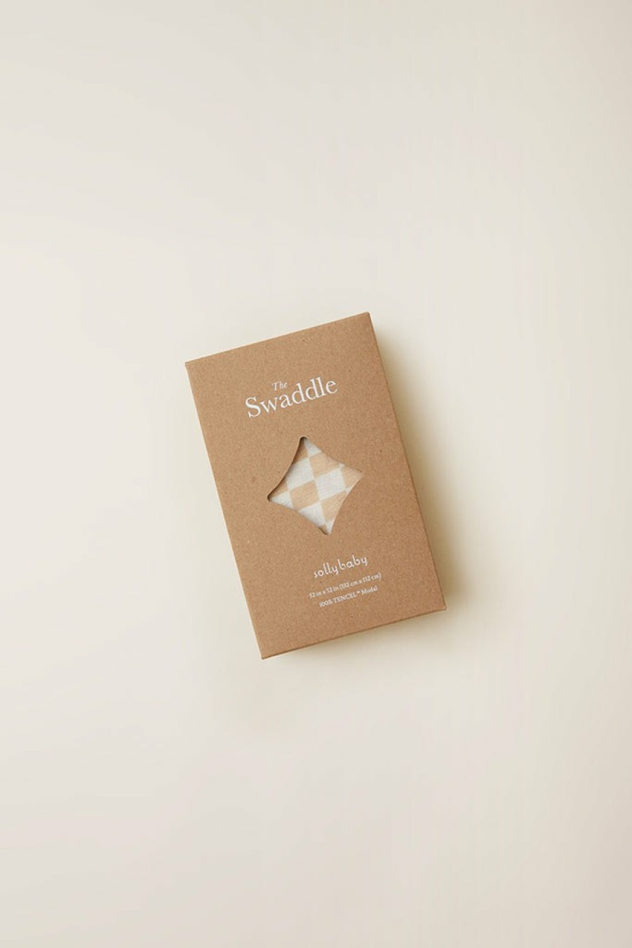 Shop Solly Baby The Swaddle | Cream Chequer Swaddle