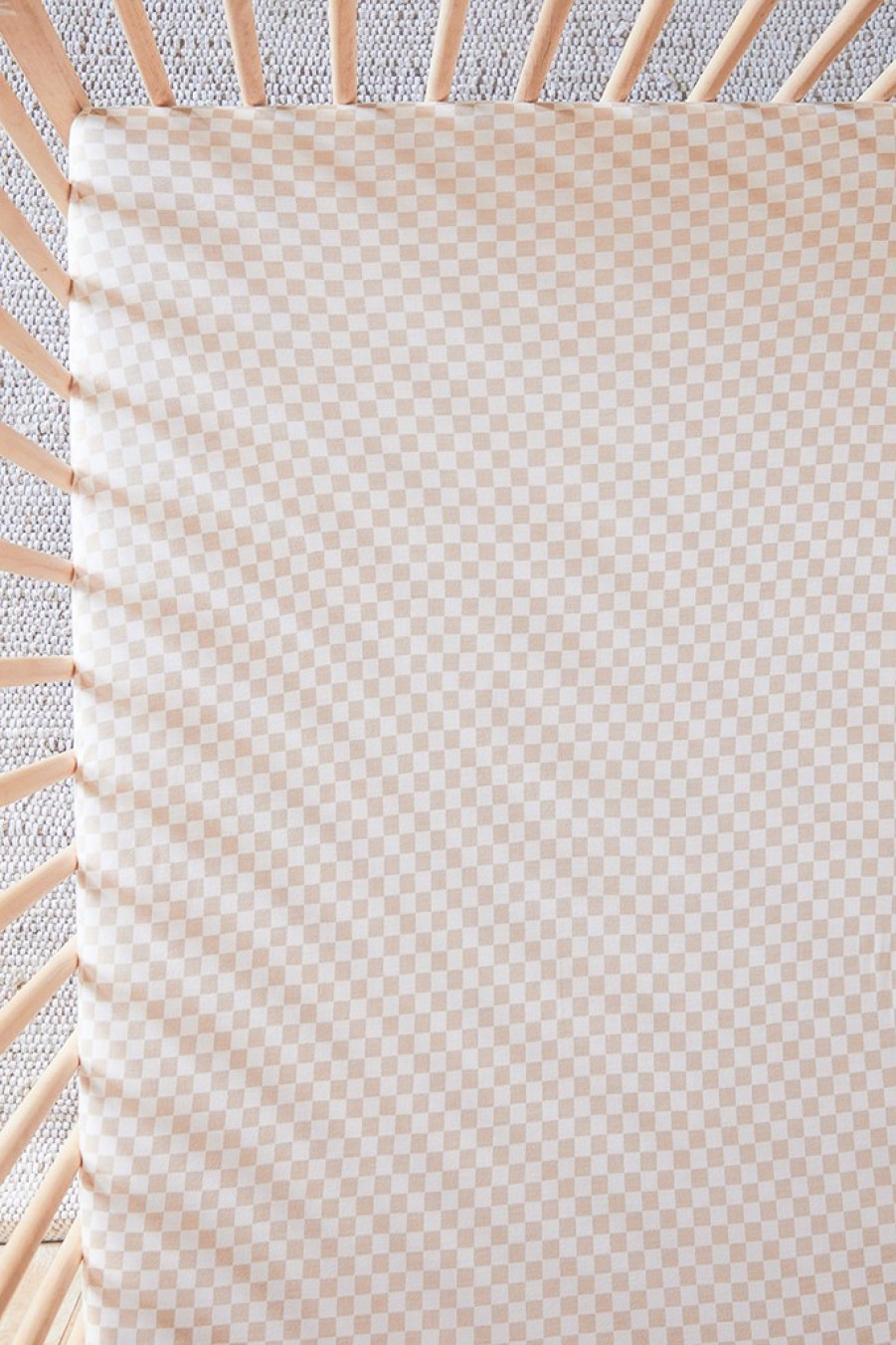 Shop Solly Baby The Crib Sheet | Cream Chequer Crib Sheet