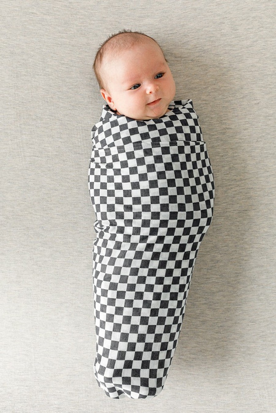 Shop Solly Baby The Swaddle | Retro Black Chequer Swaddle